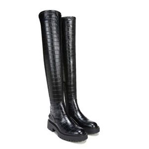 Sarto Fera Cocodrile Faux Lether Over the Knee Boot Size 9 M